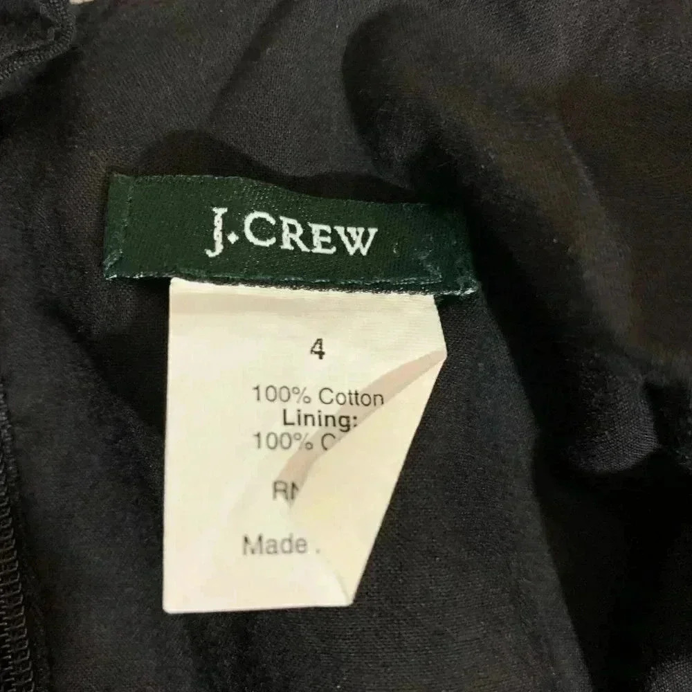 J. Crew Fit and Flare Dress Black Size 4 - Picture 3 of 3
